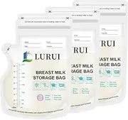 60Pcs BPA-Free Breastmilk Storage Bags, 8Oz, Milk Storage Bags Breastmilk with Pour Spout,Temp-Sensing Color Change, Milk Bag with Self Standing for Breastfeeding