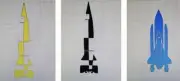 Goblin Space Shuttle Satellite Alpha V-2 model rocket decal custom rocket decals