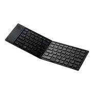 ELECOM Keyboard Bluetooth Folding Multi-Pairing with Pointing Device Black