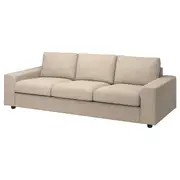 VIMLE 3-seat sofa-bed, with wide armrests/Hillared beige