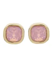 [Barcs] Glow Stone Clip Earrings in Pink