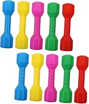 Abaodam 10pcs Dumbbells Set Plastic Hand Weights for Safe Lightweight Exercise Equipment for Physical Development Preschool Activities