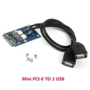 Mini PCI-E PCI Express to 5Pin Dual USB 2.0 Adapter Riser Card Extender