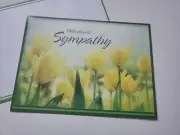 Sympathy Condolences Greeting Card Matching Envelope Yellow Daisies Flowers