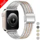 不銹鋼錶帶金屬手鍊兼容 Apple Watch Ultra2 49mm 44mm 45mm 41mm 42mm 40mm