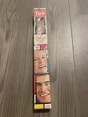 Vintage 70’s Tek Deluxe Hard Toothbrush In Box sealed - Pink - New Old Stock