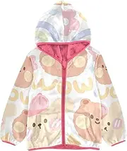[GAIGEO] Cute Bear Rainbow Flower Size 3T, Soft Toddler Winter Coats, Double-Sided and Wind-Resistant