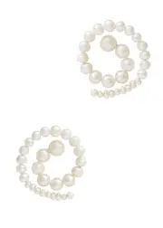 Eliou Spiral Pearl-embellished Drop Earrings ONE SIZE