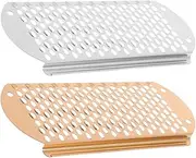 FOMIYES 2pcs Stainless Steel Foot File for Dead Skin Removal Handheld Pedicure Tool for Smooth Feet Callus Scraper with Replacement Blades and Grey
