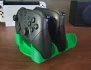 Nintendo Switch Triple GREEN Pro Controller Display Stand Accessory Holder Mount