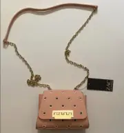zac posen eartha mini pink and gold crossbody