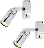 2 Packs LED Adjustable RV Reading Light with USB,12V 24V Marine Rouch Dimming Reading Lamp Interior Bedside Lamp for Caravan Camper Boats Motorhome Van Yacht Truck
