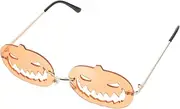 [WRITWAA] Party Glasses Hollow Pumpkin Sunglasses Pumpkin Eyeglasses Pumpkin Shape Eyewear Prom Glasses Pumpkin Design Sunglasses Halloween Photo Booth Sunglasses Pumpkin Metal