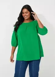 ts Taking Shape top Size 20 Cotton Dobby Off Shoulder style NWT