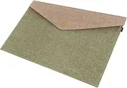 CAXUSD Felt Document Case File Folder Bag Office Storage 23.5x16cm Army Green