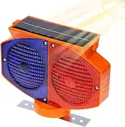 Solar Powered LED Flashing Warning Light, Road Barrier Warning Light, Flashing Warning Light Sensitive Waterproof Flashing Light LED Double-Sided Solar Flashing Light for Forklift Construction