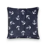Nautical Pillow Case-Navy Marine Pillow Cover-Decorative Nautical Cushions-Anchor Throw Pillow-Red and Blue Navy Home Decor-Nautical Decor