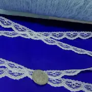 Scalloped Lace Trim Edging Flat Lace Trim Edging 1/2" Light Blue 25 yds B54