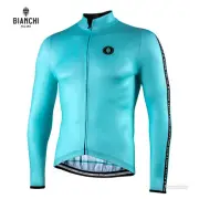 Bianchi Milano VALFURVA Long Sleeve Cycling Jersey : CELESTE