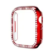 Nevenka Shiny Apple Watch Case Single Row Diamond for iWatch 8 7-Red