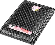 [Generic] Mens Money Clip Wallet,Slim Thin PU Leather Wallet - High Capacity Multifunctional Mens Front Pocket Wallet, Small Card Holder for Birthday Holiday, Black, Refer to description, Unisex