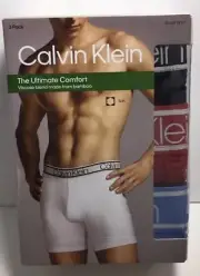 CALVIN KLEIN THE ULTIMATE COMFORT 3 Pk MENS BOXER BRIEFS SZ XL Viscose NIB