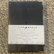 Live Whale Undated Planner, 3 Month Daily Weekly Planner / Monthly BLACK Leather