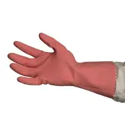 10 x Bastion Silverlined Rubber Gloves Large Pink