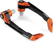 Mokiton Motorcycle Brake Clutch Lever Guards Bar End Handguard Compatible With K.T.M 390Duke 390RC 2015-2023 2024 | Handlebar Protector duke390 rc390 Accessories (orange)