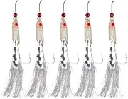 Bass Fishing Lures,5X Luminous Sea Fishing Lures - Realistic Feathers Swimbait, Saltwater Angling Tackle for Crappie, Salmon, Cod, Bluegill, Mackerel, Pike
