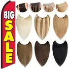 Invisible Wire in 100% Remy Human Hair Extensions Headband Secret One Piece Weft