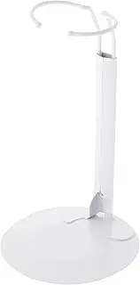 Plymor DSP-60W White Adjustable Doll Stand, fits 10, 11, 12, 13, and 14 inch Dolls or Action Figures, Waist is 2 to 2.5 inches Wide, 5.5 to 7 inches Around, Pack of 3