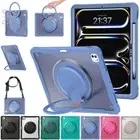 For iPad Pro 12.9" 3/4/5/6th Gen Heavy Duty Shockproof Rotating Stand Case Cover