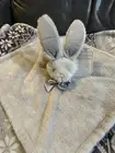 Monique Lhuillier & Pottery Barn Kids Grey Bunny Baby Security Blanket NEW