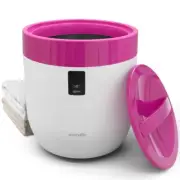 SereneLife Bucket Towel Warmers Customized Fragrances for Spa & Bathroom (Pink)