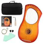 Lyre Harp Ancient Greece Style 7 Metal Strings Lyre with 7 String Sunburst