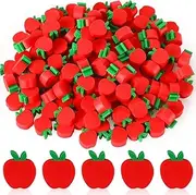 JUNEBRUSHS 150pcs Apples Erasers for Kids Bulk, Welcome Back to School Gifts Red Mini Apples Erasers for First Day of School Teachers Supplies Students Classroom Prizes Homework Rewards