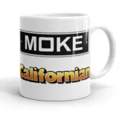 MINI MOKE CALIFORNIAN Badge Design Quality 11oz mug.