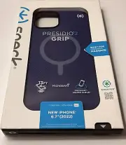 New iPhone 15 Plus/14 Plus Speck Presidio 2 Grip Case (Blue) MagSafe