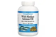 Natural Factors Omega Factors Wild Alaskan Salmon Oil - 1,000mg, 180 Softgels