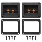 2Pcs 3 Inch Square Speaker Box Terminal Cups, 2-Way Subwoofer Plug Connectors