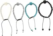 HAPINARY Travel Moonstone Bracelet Sickness Relief Acupressure Wristband Car Sea Sickness 4pcs Set