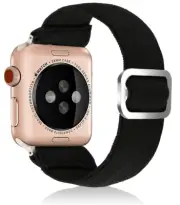 Adjustable 38/40mm Nylon Elastic Strap Band for Apple Watch 1 2 3 4 5 6 SE Black