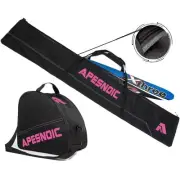 Padded Two-Piece Ski and Boot Bag Combo Water-Resistant Ski Boot Travel Bag F...