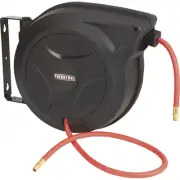 Ironton Retractable Auto-Return Hose Reel with 3/8in. x 50ft. Hybrid Polymer