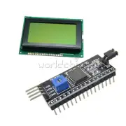 5V 128x64 LCD Display Yellow Green 1602LCD IIC/I2C/SPI Serial Interface Board