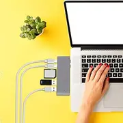 USB 3.0 Type-C HUB 6 Port Powered Adapter High Speed Splitter for MacBook pro