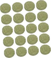 Happyyami 20pcs Pet Molar Grass Cake Bunny Rabbit Bunny Teething Grass Chewing Bunny Grass Cakes Bunny Grass Cookie Chewing Grass Cakes Rabbit Grass Cookies Olive Green