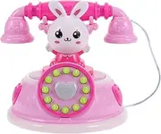 MOLUCKFU LED Light Up Vintage Phone for Interactive Roleplay Communication Game Multi Mode Fun Engaging Pretend Play for Creative Learning and Social Skills Development