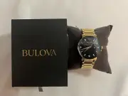 Bulova Futuro Mens Quartz Diamond Accent Date 42mm Watch 97D116